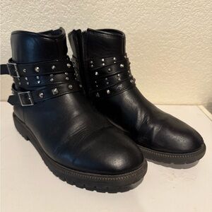 Black Studded Ankle Boots